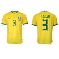 Brazília Thiago Silva #3 Domáci futbalový dres MS 2022 Krátky Rukáv
